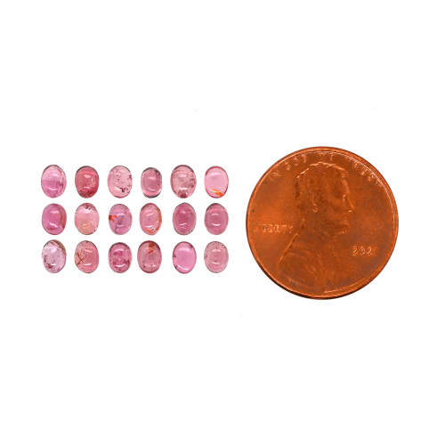 Pink Tourmaline Cab Oval 4X3mm Approximately 3 Carat