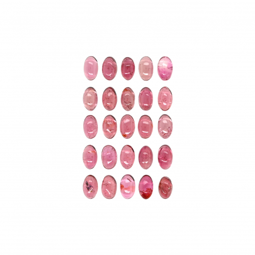 Pink Tourmaline Cab Oval 5X3mm Approximately 7 Carat