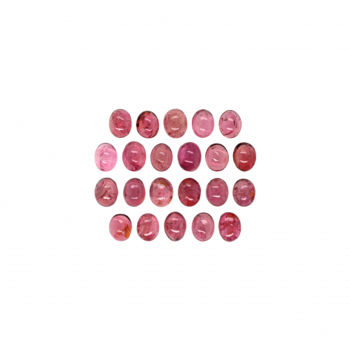 Pink Tourmaline Cab Oval 5X4mm Approximately 9 Carat