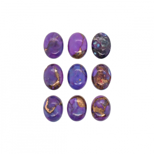 Purple Copper Turquoise Cab Oval 8x6mm Approximately 10 Carat