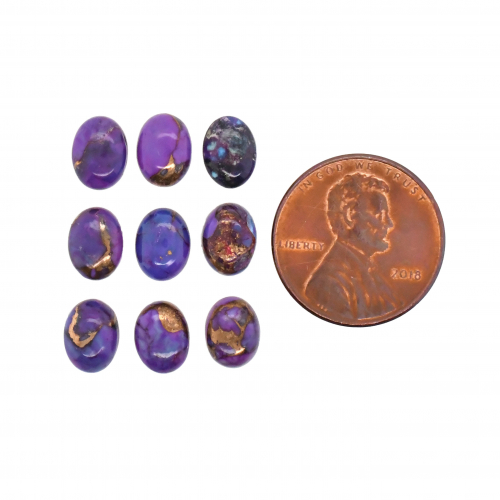 Purple Copper Turquoise Cab Oval 8X6mm Approximately 10 Carat
