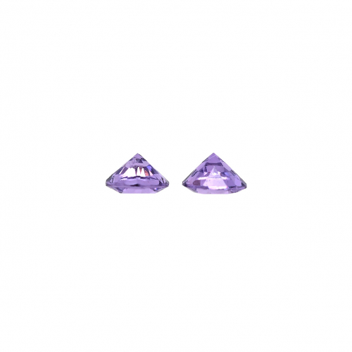 Purple Sapphire Round 3.25mm Matching Pair Approximately 0.31 Carat (lighter Tone)