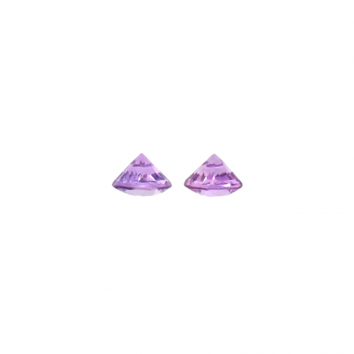 Purple Sapphire Round 3.25mm Matching Pair Approximately 0.33 Carat (lighter/warmer Tone)