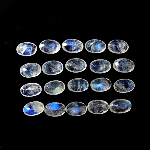Rainbow Moonstone Faceted Oval Shape  6x4mm Approximately 8 Carat