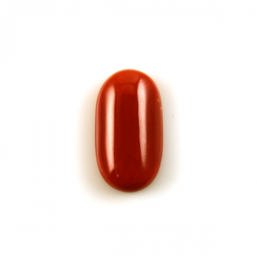 Red Coral Cab Oval 18x10mm Approximately 7.84 Carat
