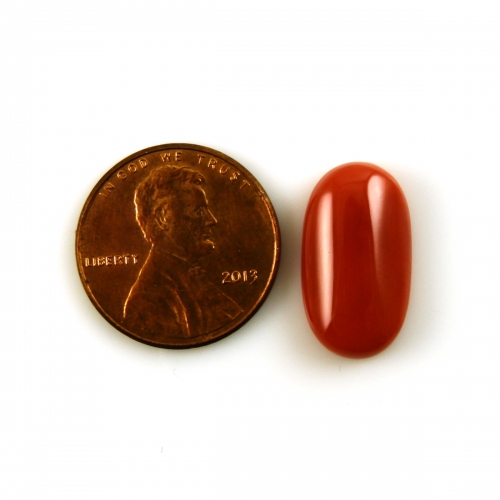 Red Coral Cabs Oval 18x10mm Approximately 8.09 Carat