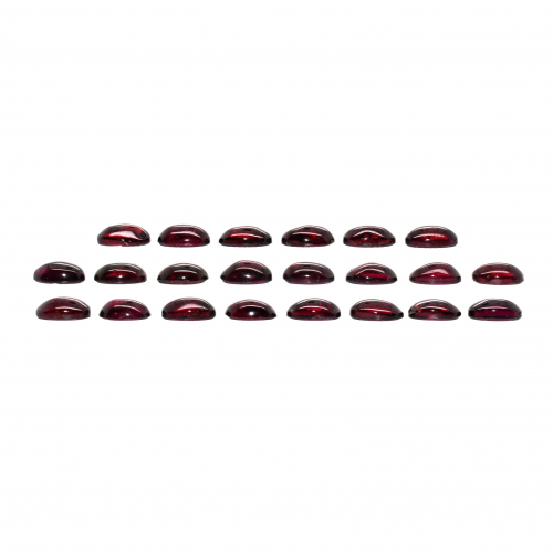 Red Garnet Cab Oval 7x5mm Approximately 25 Carat