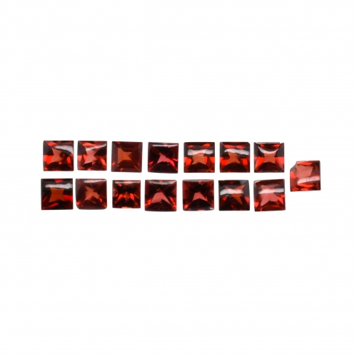 Red Garnet Princess Cut 4mm Approximately 6 Carat