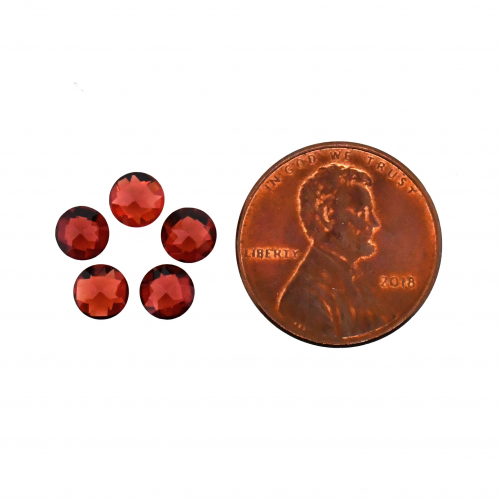 Red Garnet Round 5mm Approximately 3 Carat