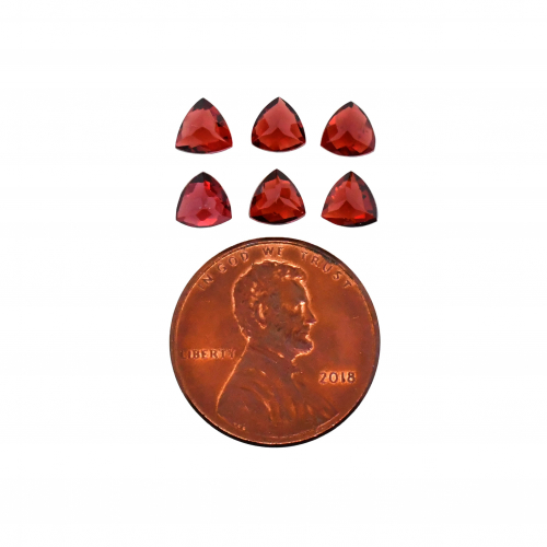 Red Garnet Trillion Shape 5mm Checkerboard Top Approximately 3.32 Carat