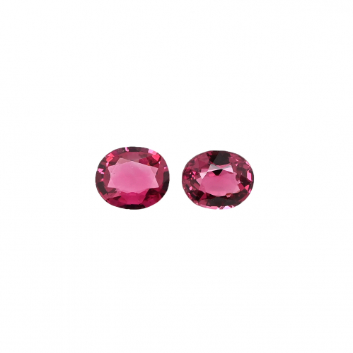 Red Spinel Oval 6x5mm Matching Pair Approximately 1.30 Carat