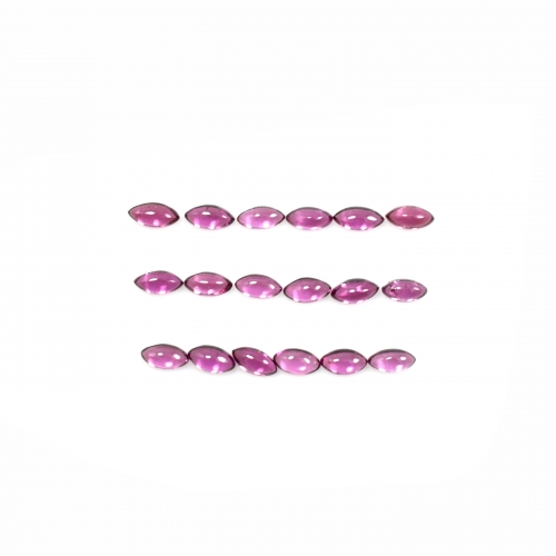 Rhodolite Garnet Cabs Marquise 5x2.5 mm Approximately 4.00 Carat