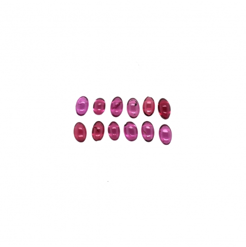 Rhodolite Garnet Cabs Oval 5x3mm Approximately 4 Carats