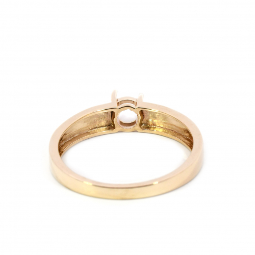 Round 5mm Ring Semi Mount In 14K Gold