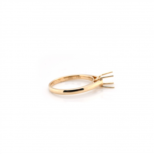 Round 5x5 Mm Ring Semi Mount In 14k Yellow Gold
