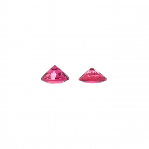 Rubellite Tourmaline Round 4mm Matched Pair Approximately 0.47 Carat