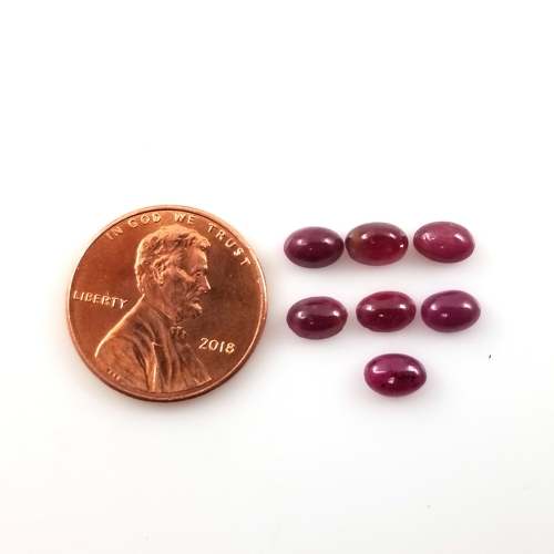 Ruby Cab Oval 6x4mm Approximately 4 Carat