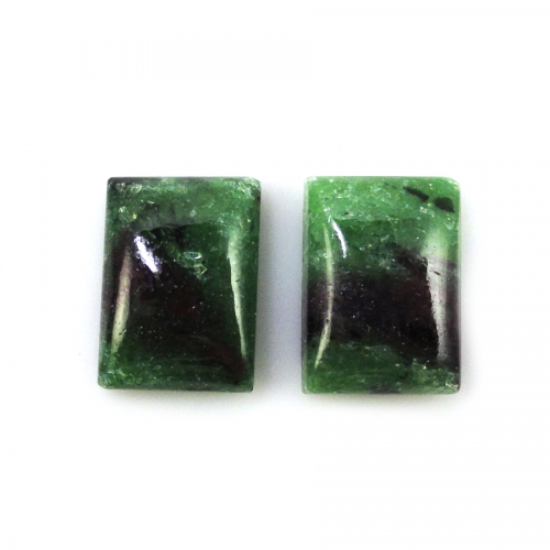 Ruby Zoisite Cabs Emerald 14x10mm Approximately 17 Carat