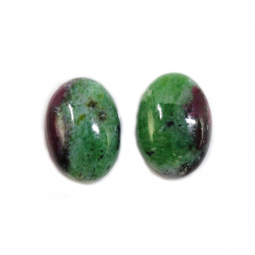 Ruby Zoisite Cabs Oval Shape 14x10mm Approximately 14 Carat
