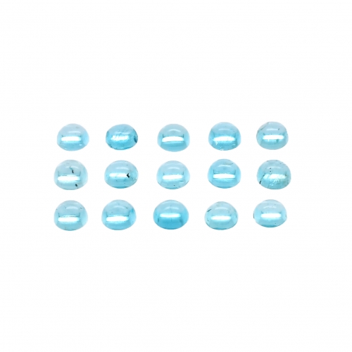 Sky Apatite Cab Round 4.2mm Approximately 5 Carat
