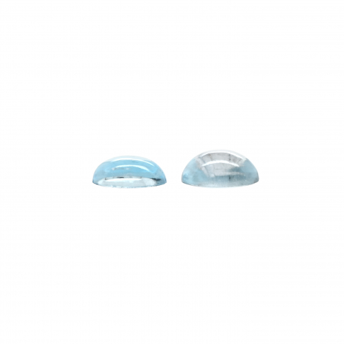 Sky Blue Topaz Cabs Oval 8x6mm Matching Pair Approximately 2.70 Carat