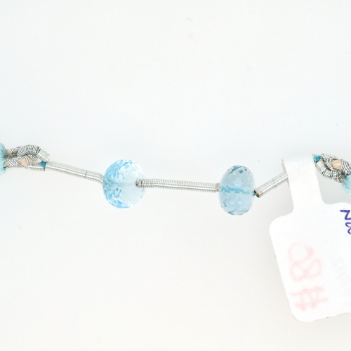 Sky Blue Topaz Drops Fancy Shape 8x6mm Drilled Beads Matching Pair