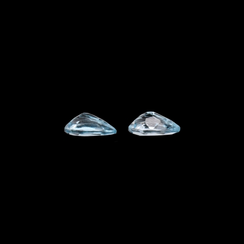 Sky Blue Topaz Pear Shape 8x5mm Matching Pair Approximately 2 Carat