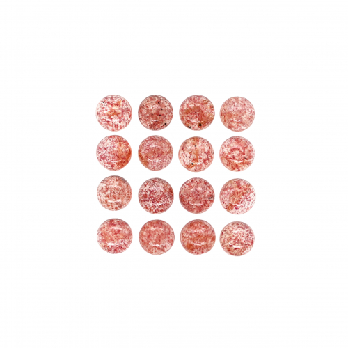 Strawberry Quartz Cabs Round 6mm Approximately 13 Carat