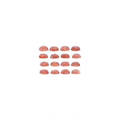 Strawberry Quartz Cabs Round 6mm Approximately 13 Carat