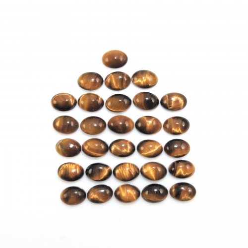 Tiger's Eye Cab Oval 7x5mm Approximately 25 Carat