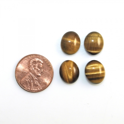 Tiger's Eye Cabs Oval 12x10mm Approximately 19 Carat