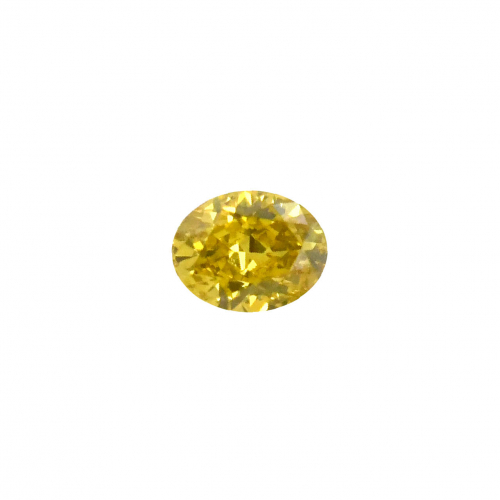 Yellow Diamond Oval 4.7x3.7mm Single Piece 0.32 Carat