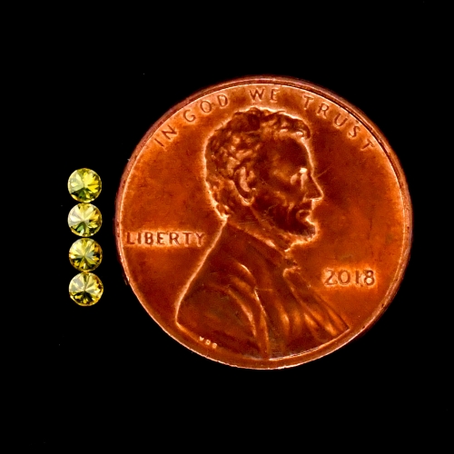 Yellow Diamond Round 2.3mm Approximately 0.21 Carat