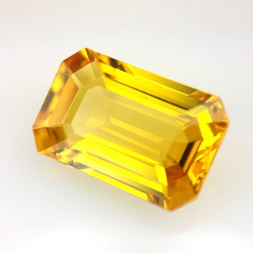 Yellow Sapphire (pukhraj) Emerald Cut 3.31 10.82x6.97mm Carat Single Pieces*