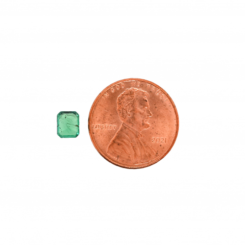Zambian Emerald Emerald Cut 5.6x4.6mm Single Piece Approximately 0.57 Carat