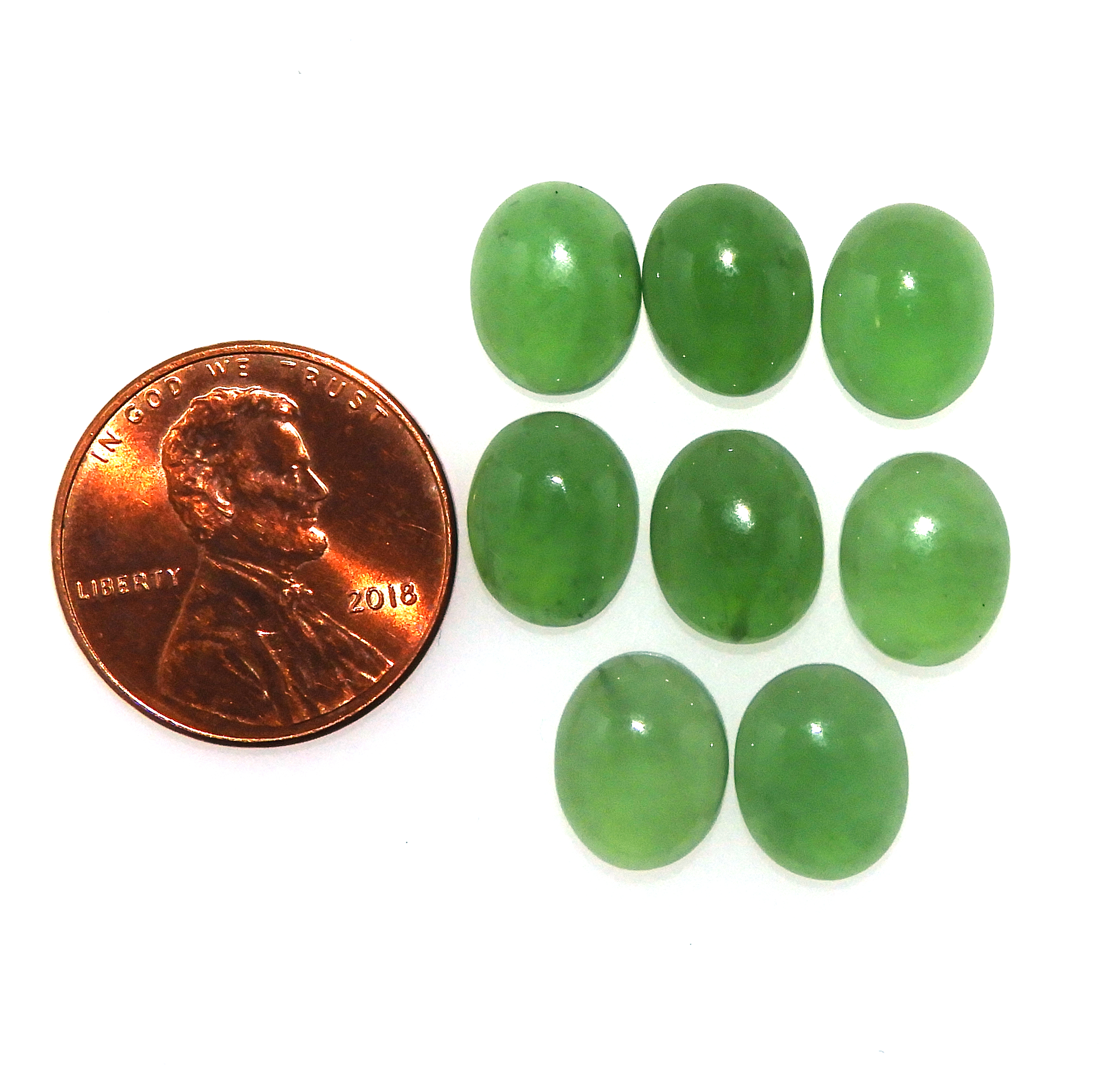 Green Serpentine Cabs Oval 7x5mm  Beautiful Green Color Sold by Best in Gems 6486