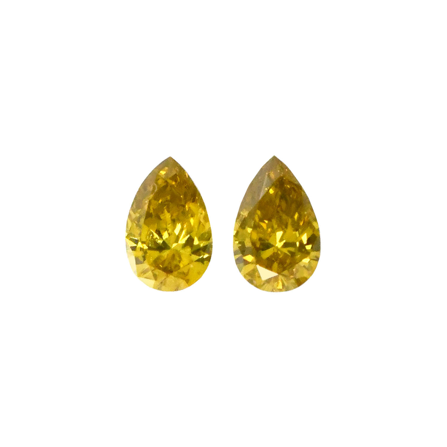 Buy Yellow Diamond Pear Shape 5x3mm Matching Pair 0.37 Carat | BestinGems